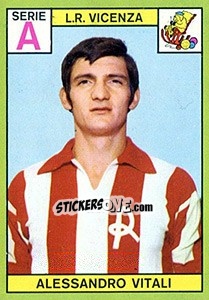 Sticker Alessandro Vitali - Calciatori 1968-1969 n. 121 - Panini
