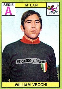 Sticker William Vecchi - Calciatori 1968-1969 n. 130 - Panini