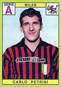Sticker Carlo Petrini - Calciatori 1968-1969 n. 142 - Panini