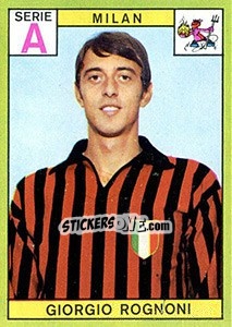 Sticker Giorgio Rognoni - Calciatori 1968-1969 n. 143 - Panini
