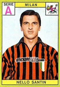 Sticker Nello Santin - Calciatori 1968-1969 n. 144 - Panini