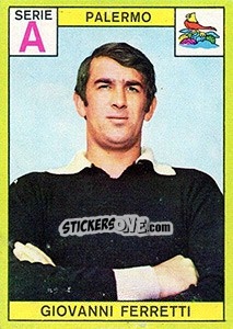 Sticker Giovanni Ferretti - Calciatori 1968-1969 n. 165 - Panini