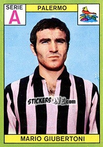 Sticker Mario Giubertoni - Calciatori 1968-1969 - Panini
