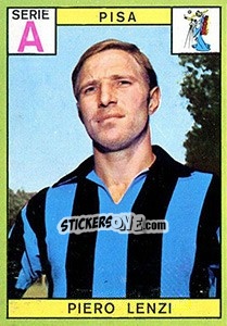 Sticker Piero Lenzi - Calciatori 1968-1969 n. 185 - Panini