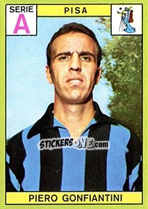 Sticker Piero Gonfiantini - Calciatori 1968-1969 n. 187 - Panini