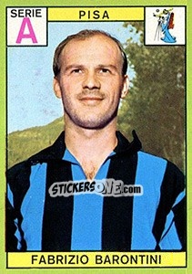 Sticker Fabrizio Barontini - Calciatori 1968-1969 n. 189 - Panini