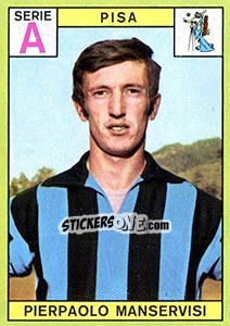 Sticker Pierpaolo Manservisi - Calciatori 1968-1969 n. 191 - Panini