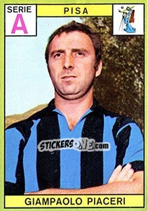 Sticker Giampaolo Piaceri - Calciatori 1968-1969 - Panini