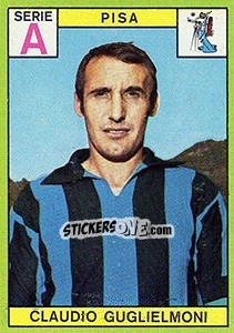 Sticker Claudio Guglielmoni - Calciatori 1968-1969 n. 196 - Panini