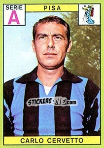 Sticker Carlo Cervetto - Calciatori 1968-1969 n. 198 - Panini