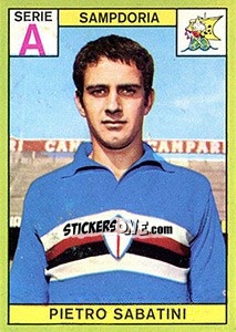 Sticker Pietro Sabatini - Calciatori 1968-1969 - Panini