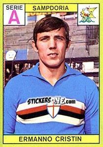 Sticker Ermanno Cristini - Calciatori 1968-1969 - Panini