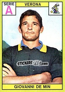 Cromo Giovanni De Min - Calciatori 1968-1969 - Panini