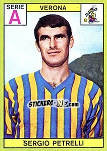 Cromo Sergio Petrelli - Calciatori 1968-1969 - Panini