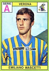 Cromo Emiliano Mascetti - Calciatori 1968-1969 - Panini