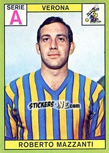 Cromo Roberto Mazzanti - Calciatori 1968-1969 - Panini