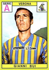 Sticker Gianni Bui - Calciatori 1968-1969 - Panini