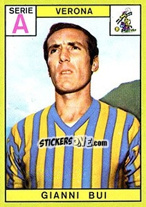 Sticker Gianni Bui - Calciatori 1968-1969 n. 282 - Panini