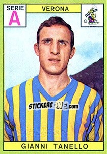 Figurina Gianni Tanello - Calciatori 1968-1969 - Panini