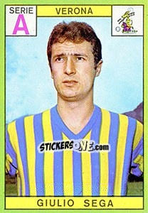 Cromo Giulio Sega - Calciatori 1968-1969 - Panini