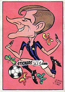 Sticker Facchetti - Calciatori 1968-1969 n. 300 - Panini