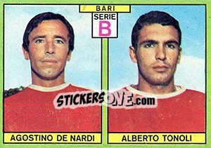 Sticker De Nardi / Tonoli - Calciatori 1968-1969 n. 345 - Panini