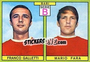Sticker Galletti / Fara - Calciatori 1968-1969 n. 346 - Panini