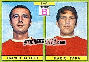 Cromo Galletti / Fara - Calciatori 1968-1969 - Panini