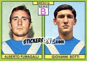Sticker Fumagalli / Botti - Calciatori 1968-1969 - Panini