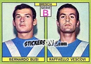 Sticker Busi / Vescovi - Calciatori 1968-1969 n. 349 - Panini