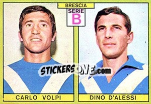 Sticker Volpi / D'Alessi - Calciatori 1968-1969 - Panini