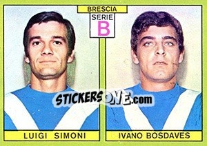 Sticker Simoni / Bosdaves - Calciatori 1968-1969 n. 351 - Panini
