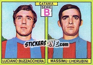 Sticker Buzzacchera / Cherubini - Calciatori 1968-1969 - Panini