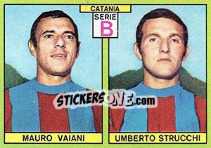 Sticker Vaiani / Strucchi - Calciatori 1968-1969 - Panini