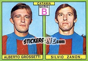 Sticker Grossetti / Zanon - Calciatori 1968-1969 - Panini