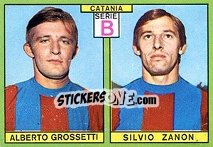 Sticker Grossetti / Zanon - Calciatori 1968-1969 n. 356 - Panini