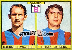 Sticker Cavazzoni / Carrera - Calciatori 1968-1969 - Panini