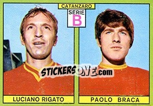 Sticker Rigato / Braca - Calciatori 1968-1969 n. 363 - Panini