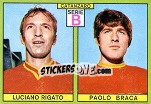 Figurina Rigato / Braca - Calciatori 1968-1969 - Panini