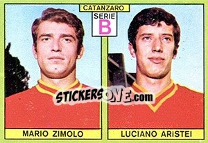 Sticker Zimolo / Aristei - Calciatori 1968-1969 - Panini