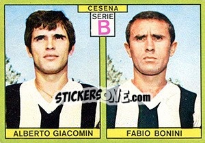 Sticker Giacomin / Bonini - Calciatori 1968-1969 n. 366 - Panini