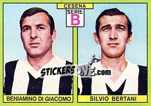Sticker Di Giacomo / Bertani - Calciatori 1968-1969 n. 370 - Panini