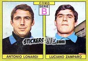 Sticker Lonardi / Zamparo - Calciatori 1968-1969 n. 371 - Panini