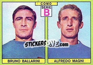 Sticker Ballarini / Magni - Calciatori 1968-1969 - Panini
