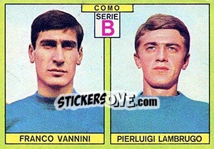 Sticker Vannini / Lamburgo - Calciatori 1968-1969 n. 374 - Panini