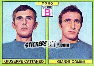 Sticker Cattaneo / Comini - Calciatori 1968-1969 n. 375 - Panini