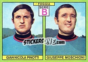 Sticker Pinotti / Moschioni - Calciatori 1968-1969 - Panini