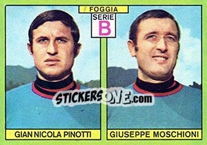 Sticker Pinotti / Moschioni - Calciatori 1968-1969 n. 377 - Panini