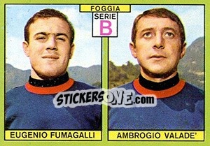 Sticker Fumagalli / Valadé - Calciatori 1968-1969 n. 378 - Panini