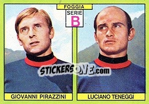Sticker Pirazzini / Teneggi - Calciatori 1968-1969 - Panini